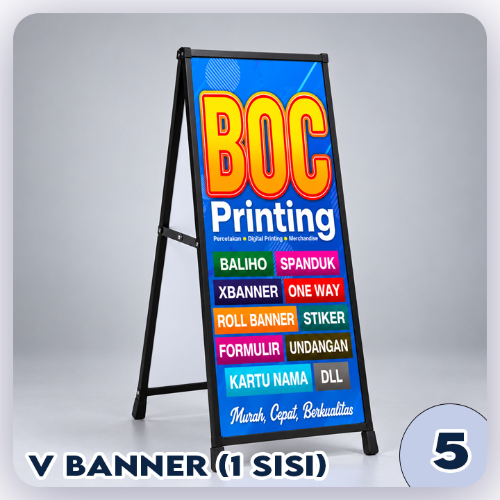 VBanner 1 SISI ukuran 60x120 cm + vinyl china