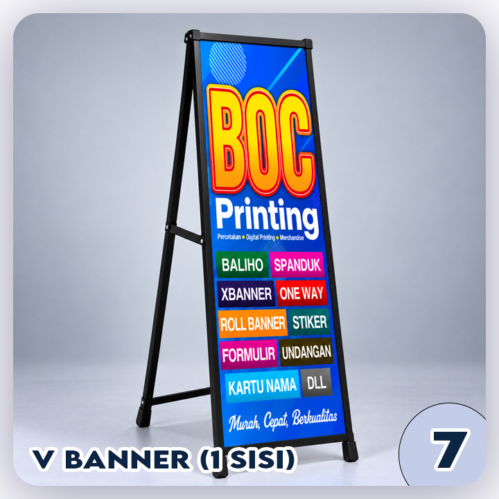 VBanner 1 SISI ukuran 50x130 cm + vinyl china