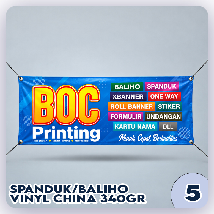 Spanduk / Baliho Bahan Vinyl China 340gr