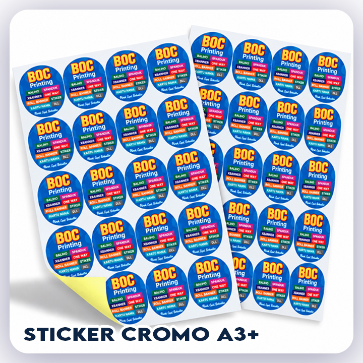 Sticker Cromo A3+ Laminasi