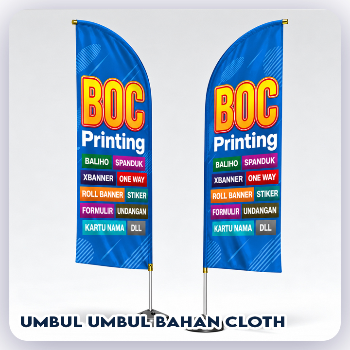 Umbul umbul bahan cloth uk. 40x400 cm